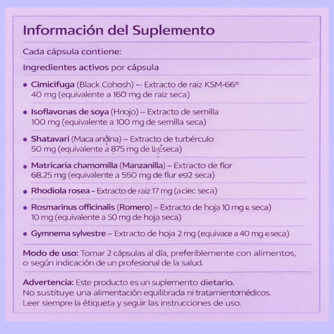 Menobiotic · Alivio y Equilibrio Femenino